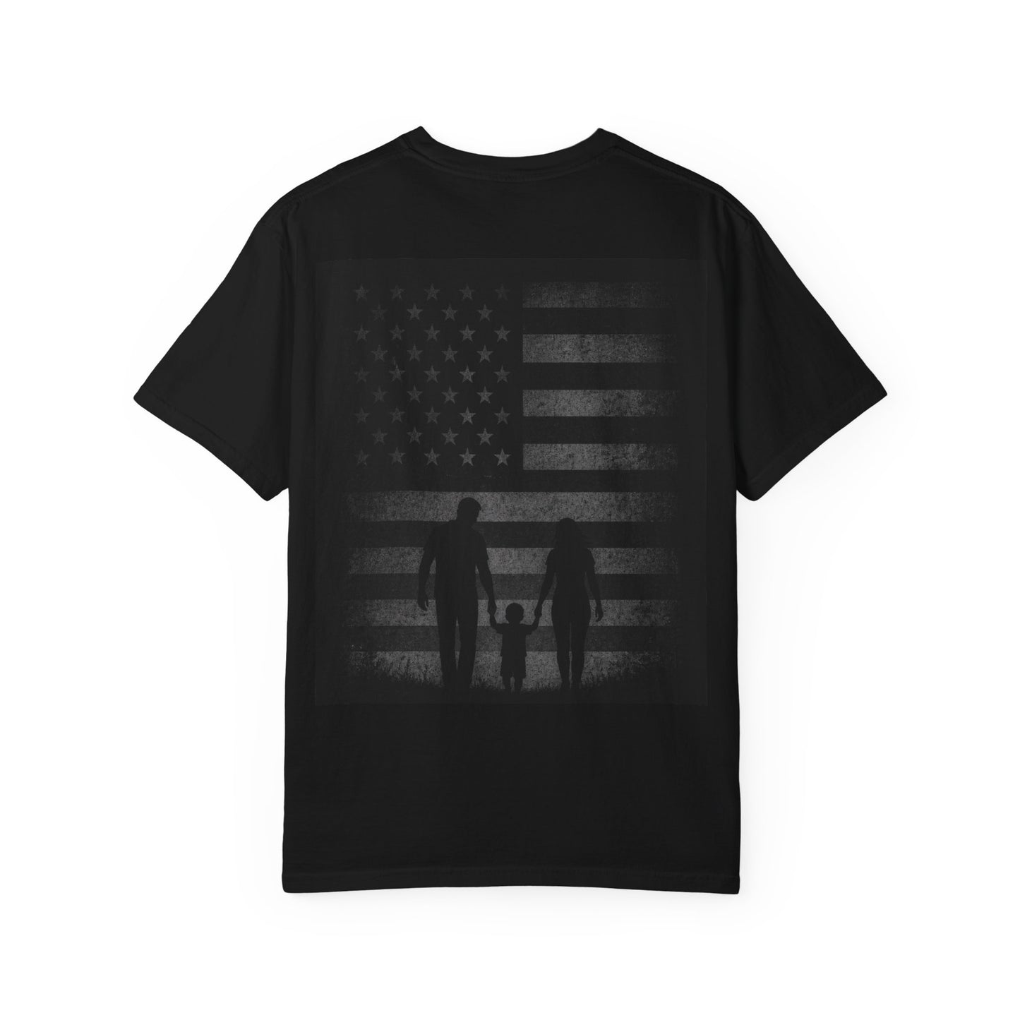 Protect Our Kids T-Shirt — American Flag Family Silhouette Tee