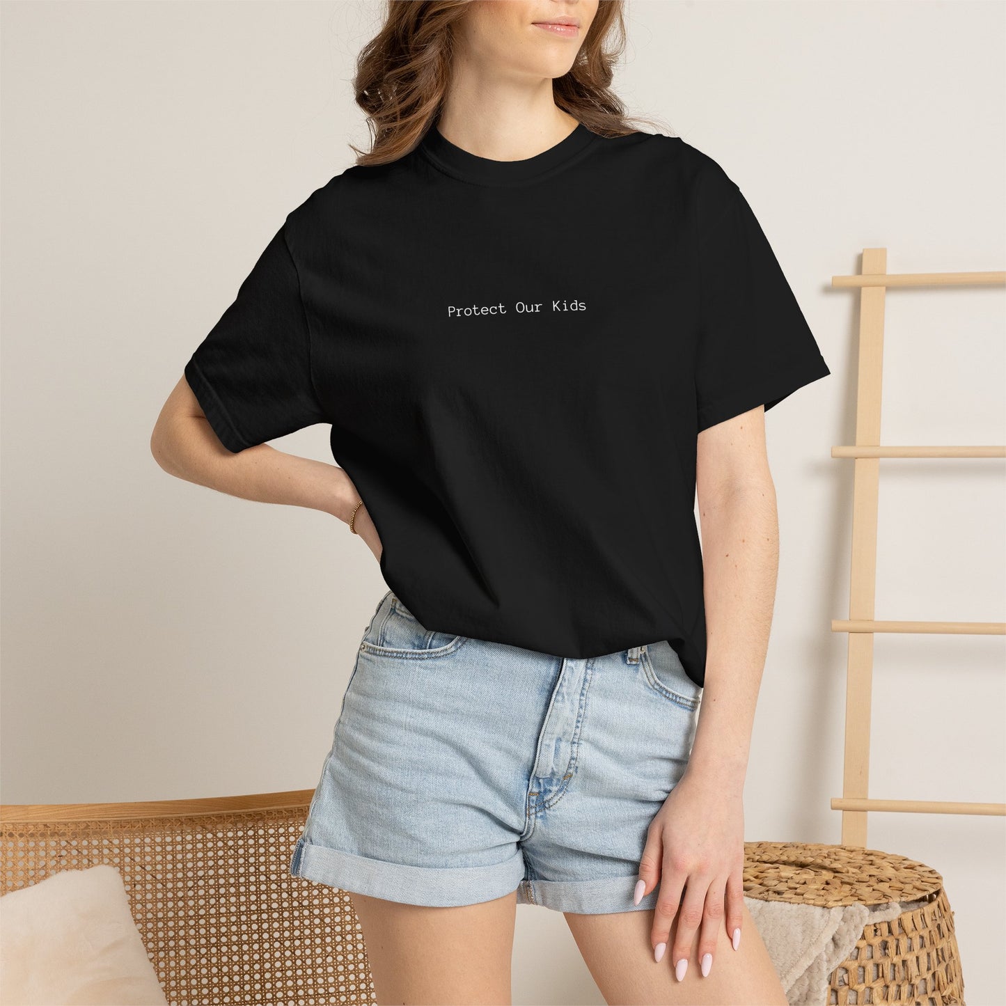 Protect Our Kids T-Shirt — American Flag Family Silhouette Tee
